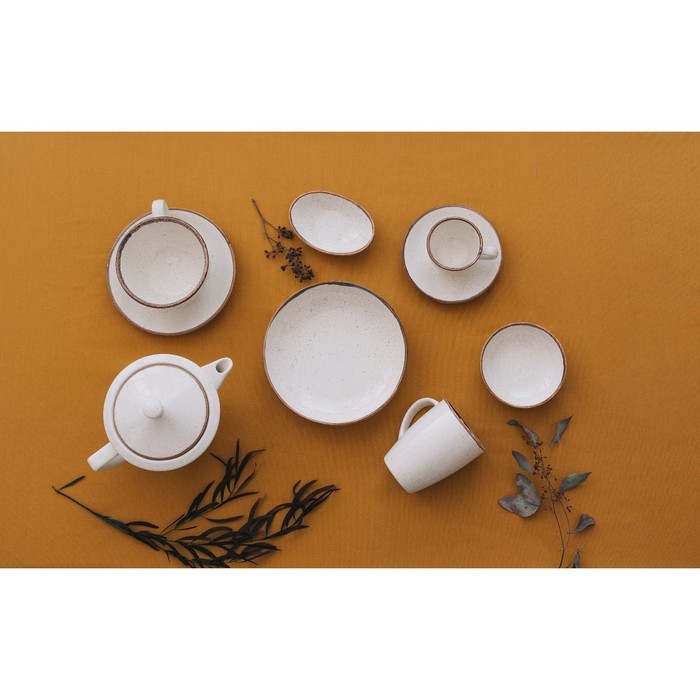 Блюдце для чайной чашки Beige, d=16 см, цвет бежевый - фото 4 - id-p177004822