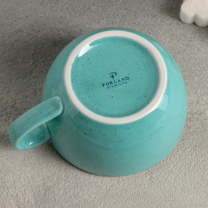 Чашка чайная Turquoise, 250 мл, фарфор, цвет бирюзовый - фото 3 - id-p177004845