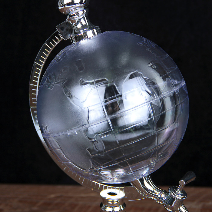 Башня пивная с воронкой «Земной шар», 1,9 л, цвет серебряный - фото 2 - id-p177004071