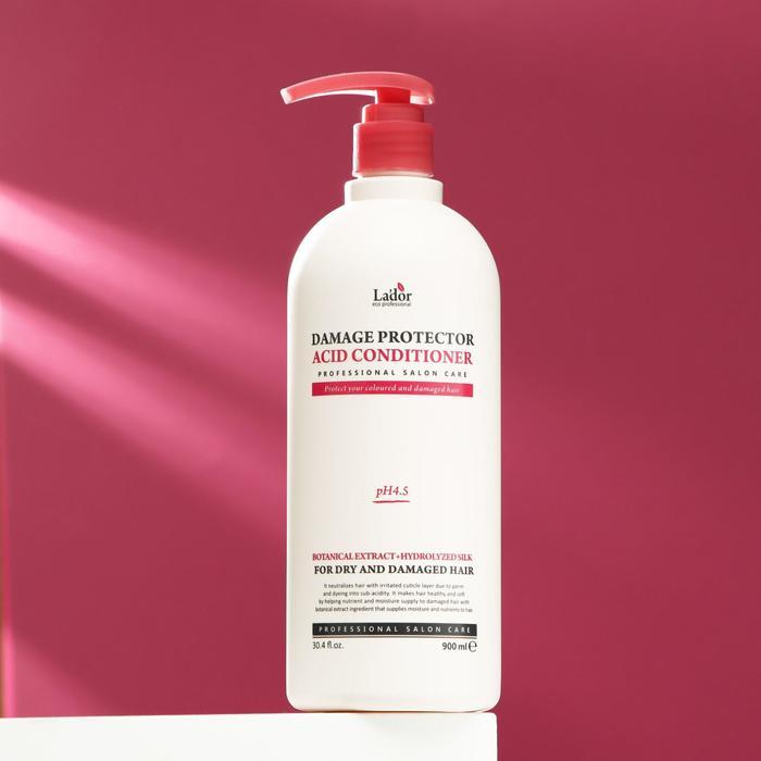 Защитный кондиционер Lador Damaged Protector Acid Conditioner для поврежденных волос, 900 мл - фото 1 - id-p176662356