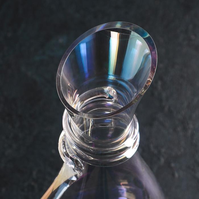 Декантер стеклянный «Багира», 1 л, 15×10×32 см, цвет перламутровый - фото 3 - id-p177027043