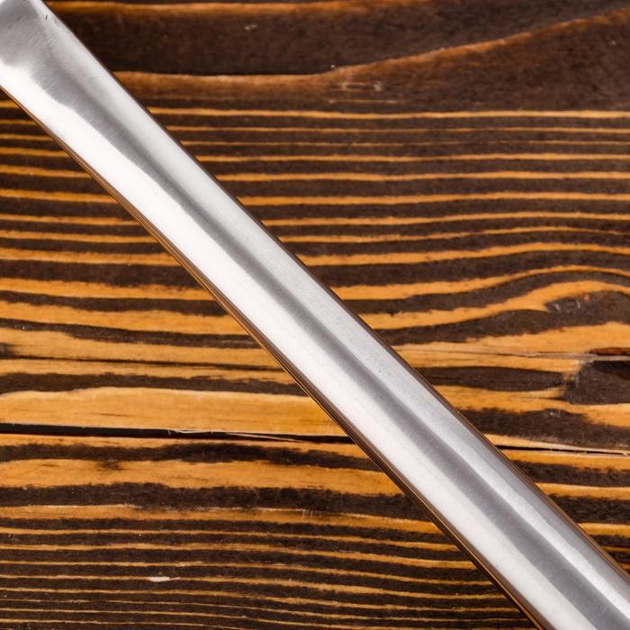 Шумовка для казана узбекская 47см, диаметр 12см, светлая деревянная ручка - фото 7 - id-p177007238