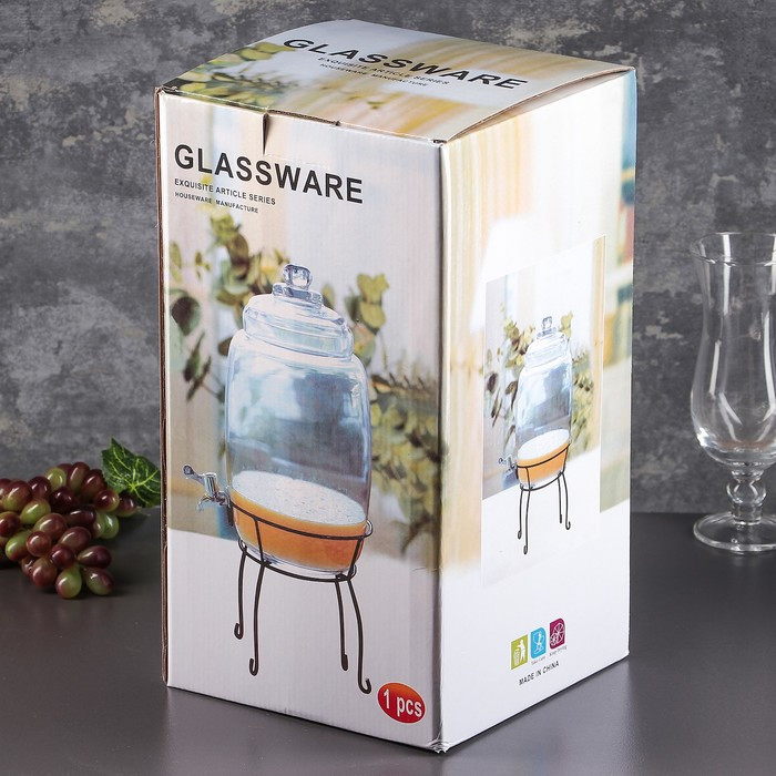 Диспенсер для напитков на подставке «Классика», 5,5 л, 20×43 см - фото 6 - id-p177027078