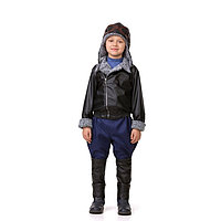 Карнавальный костюм "Лётчик", текстиль, куртка, брюки, шлем, р-р 38, рост 152 см