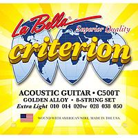Струны для акустической гитары La Bella C500S Criterion, Light, 12-52