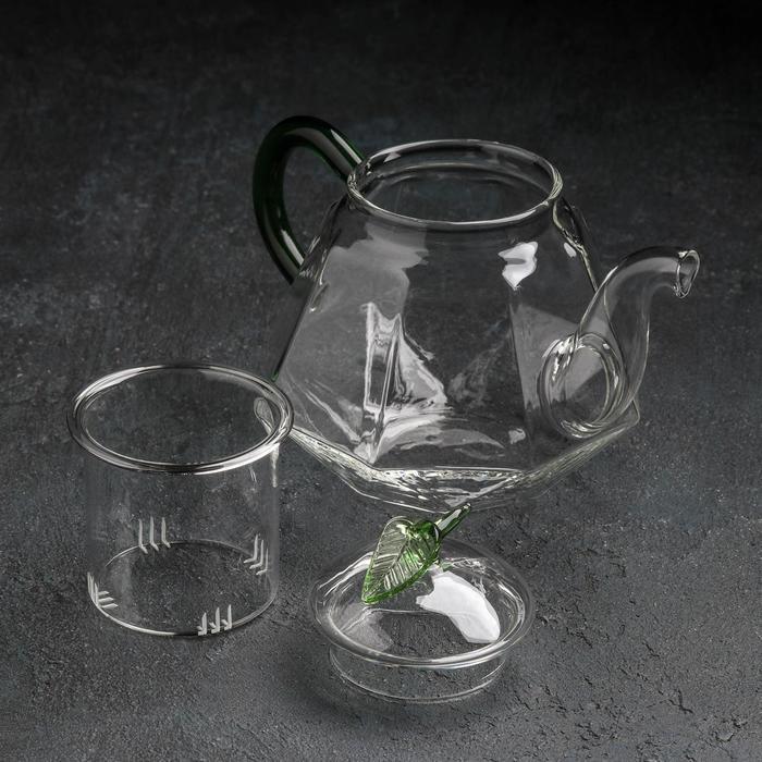 Чайник заварочный со стеклянным ситом «Грин», 600 мл - фото 3 - id-p177013640