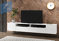 Тумба ТВ Соло 16 - Белый гладкий/Белый глянец (МК Стиль А)