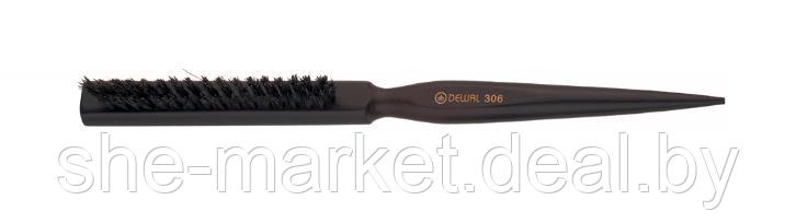 Щетка для укладки волос BR-WC306 деревянная, натуральная щетина, 3-х рядная (Dewal) - фото 1 - id-p177499177