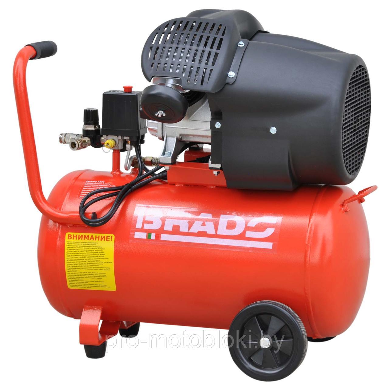 Воздушный компрессор BRADO AR50V (до 440 л/мин, 8 атм, 50 л, 230 В, 2.2 кВт) - фото 2 - id-p177517071