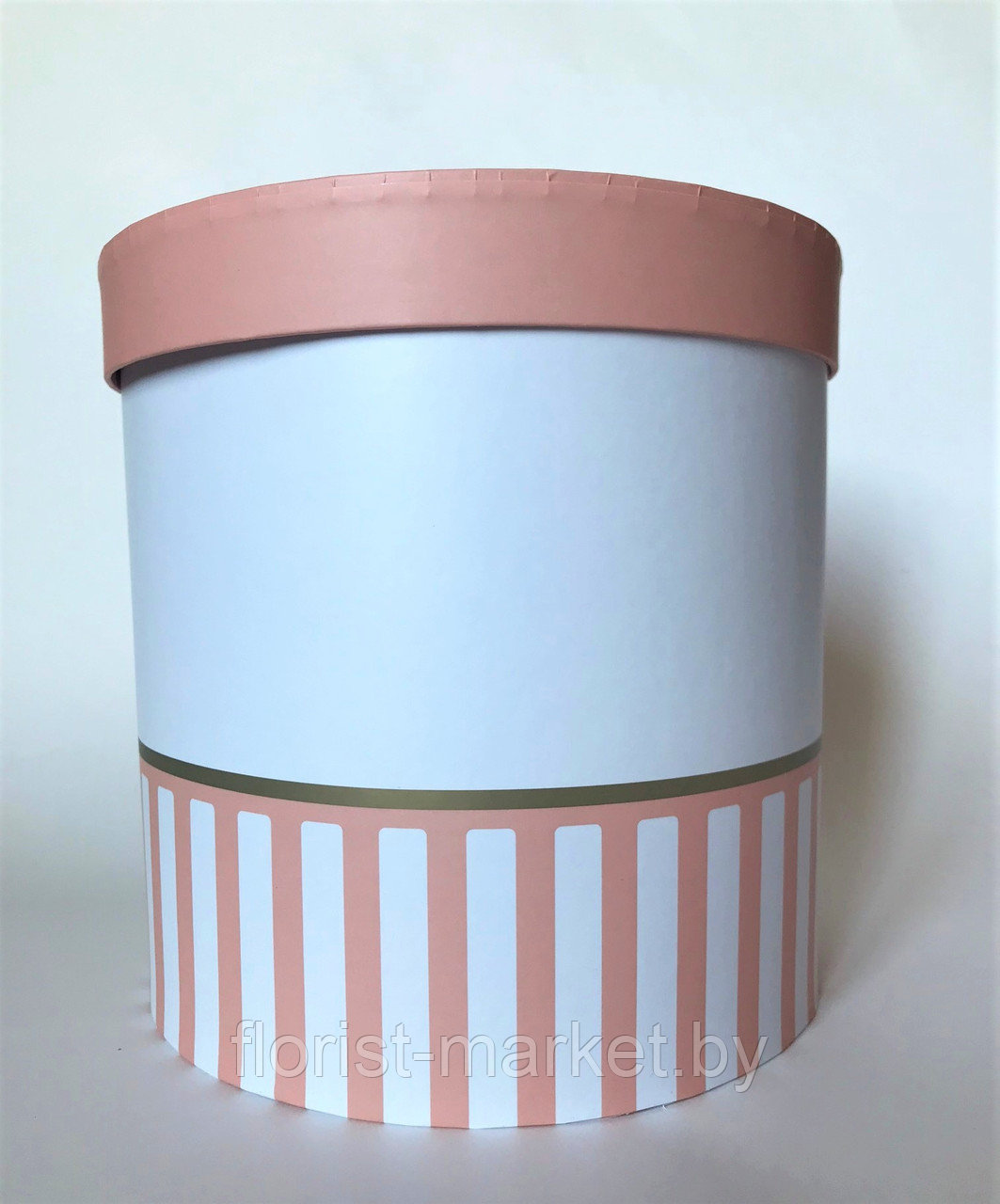 Коробка "Цилиндр-половинка", D 19 см, розовый