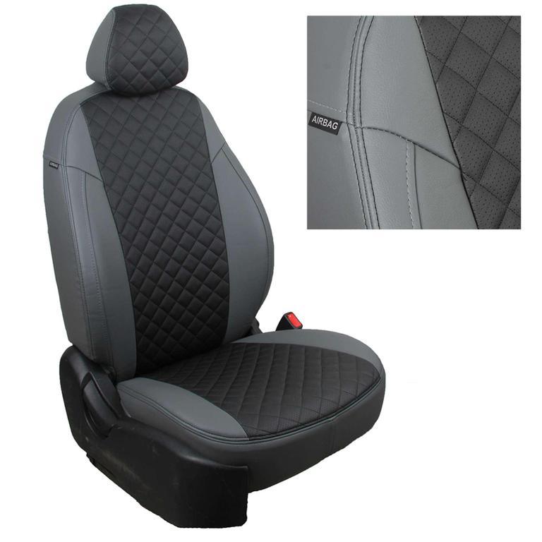 Автомобильный чехол Toyota Avensis II 2001-2008 (экокожа в ромб) чехол на сидение - фото 3 - id-p177519839