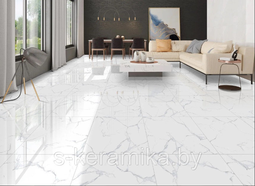 Range Ceramic Pvt.Ltd Керамогранит Рендж Керамика Alpine Carrara polished 120х60 80х80 60х60 см