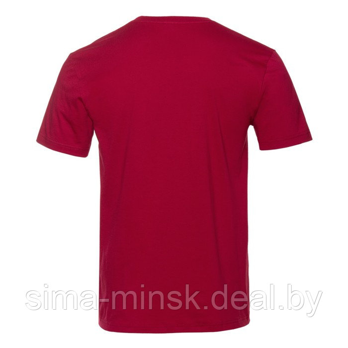Футболка мужская, размер 5XL, цвет бордовый - фото 2 - id-p177542201