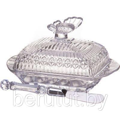 Масленка "MUZA" + нож 17x11см 355-076