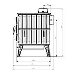 Печь-камин отопительно-варочная ProMetall Бахта чёрная, фото 6