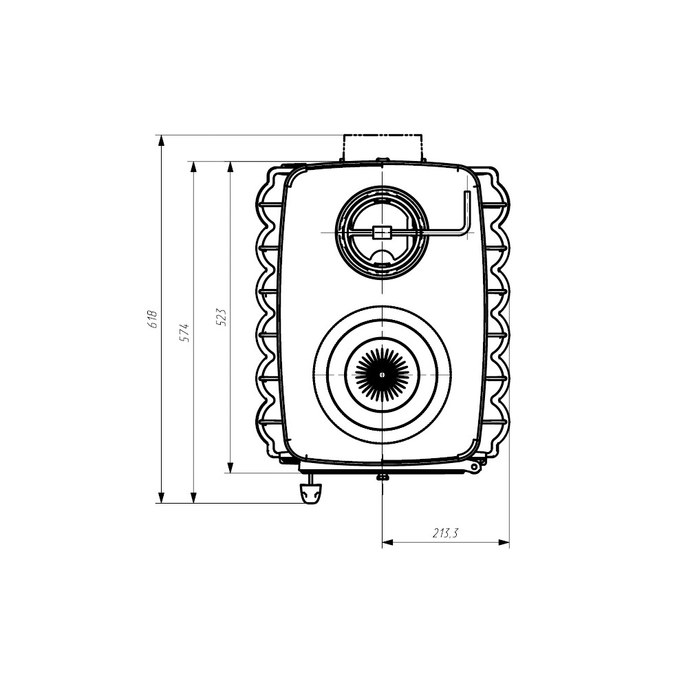 Печь-камин отопительно-варочная ProMetall Бахта чёрная - фото 4 - id-p52977147