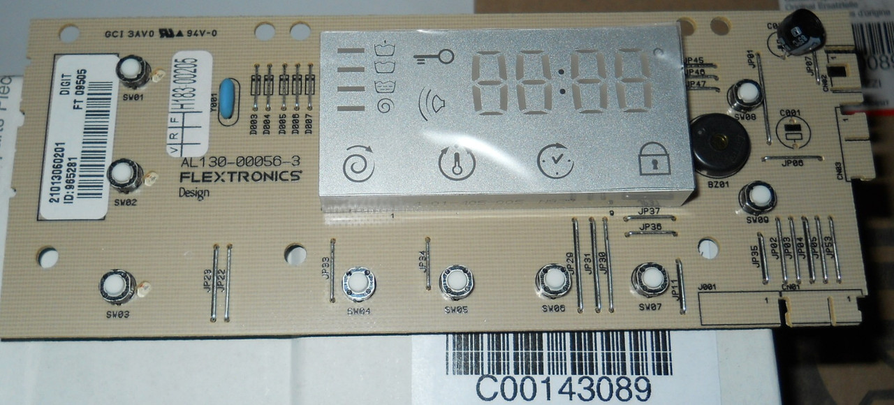 Электронный модуль индикации с кнопками для стиральных машин ARISTON, INDESIT C00143089 - фото 2 - id-p177571930