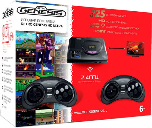 Игровая приставка Retro Genesis HD Ultra (2 геймпада, 225 игр), фото 2