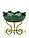 Цветочница одиночная «Чаша 800» зеленая, фото 4