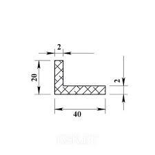 Уголок алюминиевый 40х20 белый 2,7м - фото 2 - id-p177579276