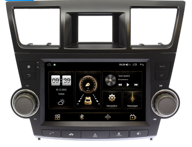 Штатная магнитола Carmedia для Toyota Highlander на Android 10