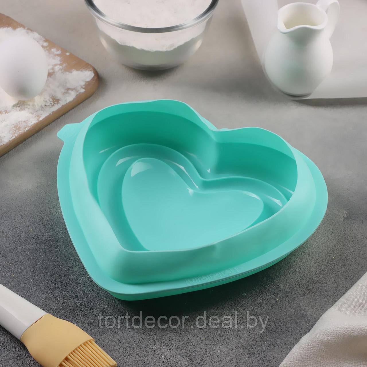 Форма для муссовых десертов и выпечки Доляна «Сердце», 22×20×7 см, цвет МИКС - фото 1 - id-p177591157