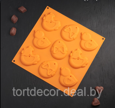 Форма для шоколада Доляна «Пасха», 30,5×1,5 см, 9 ячеек - фото 1 - id-p177591162