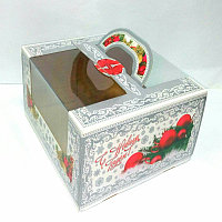 Коробка для торта "Новогодняя" 230х210х120 мм