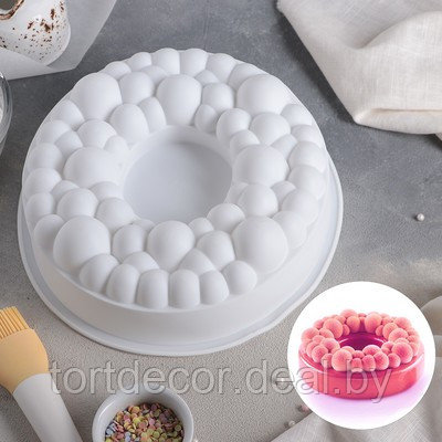 Форма для муссовых десертов и выпечки Доляна «Морская пена», 24×8 см, цвет белый - фото 1 - id-p177591214
