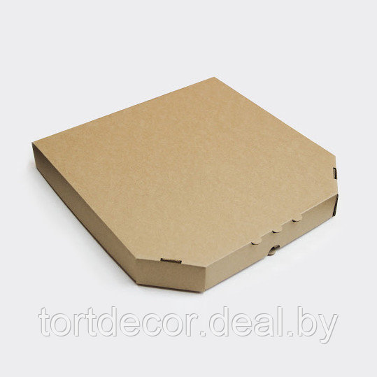 Коробка для пиццы крафт 32*32*3 см - фото 1 - id-p177591270