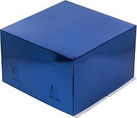 Коробка синяя 28х28х18 см без окна