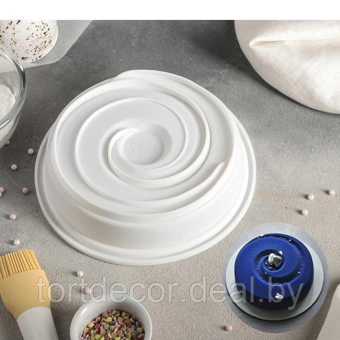Форма для муссовых десертов и выпечки «Круговорот», 19,2×5 см, цвет белый - фото 1 - id-p177591015