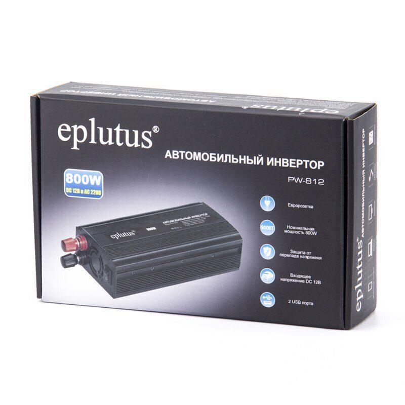 Автомобильный инвертор Eplutus PW-812, 12V, 800Вт, 2xUSB, 2.1А - фото 2 - id-p177598077