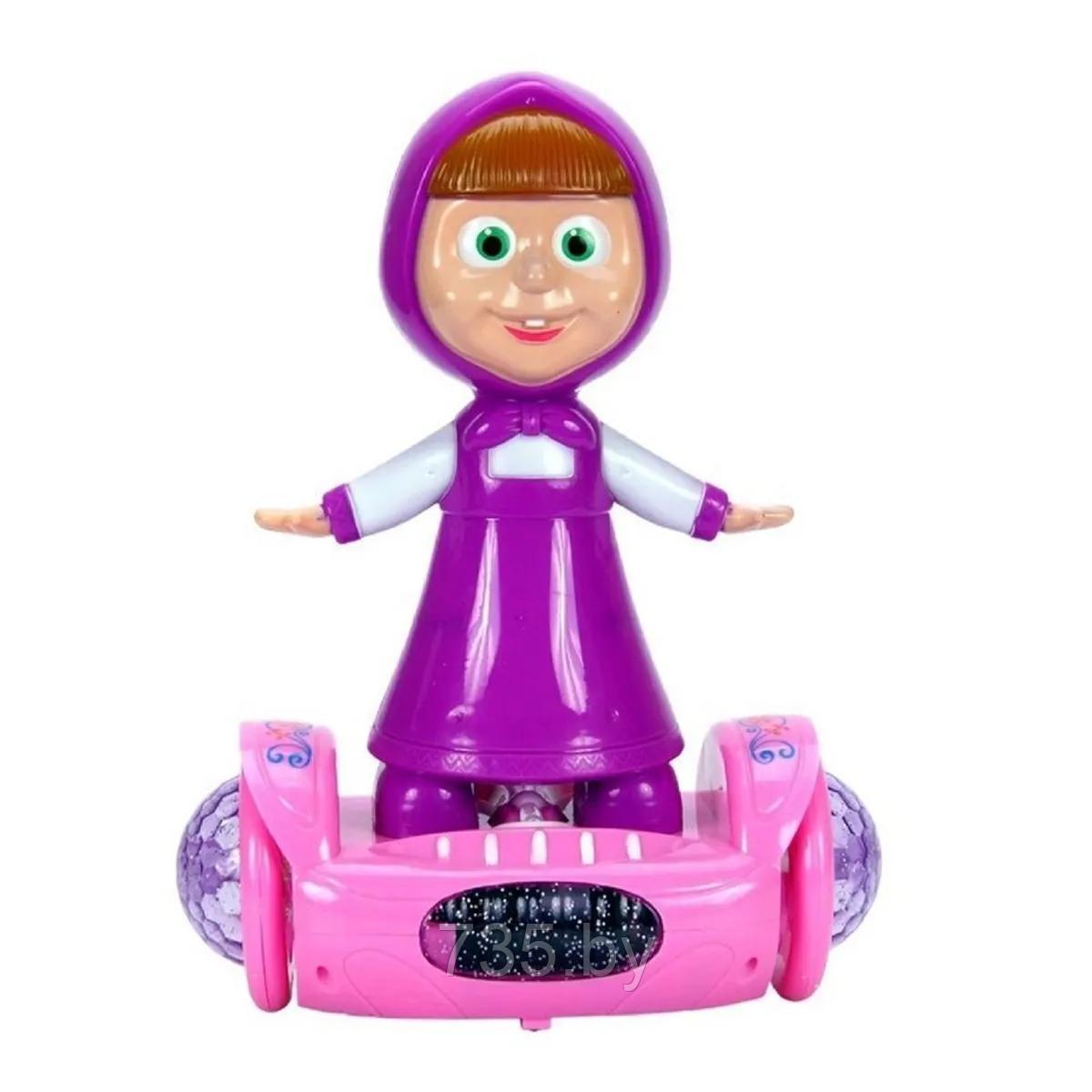 Игрушка интерактивная со светомузыкой Маша на гироскутере Balance Car Nasplus, фиолетовая - фото 2 - id-p177602236