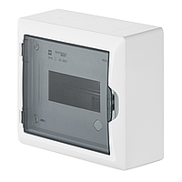 Щит навесной ECO BOX 1x8M, N/PE 2x 2x16+5x10mm2, дымчатая пласт. дверь, белый RAL9003, 198x228x96mm, IP40