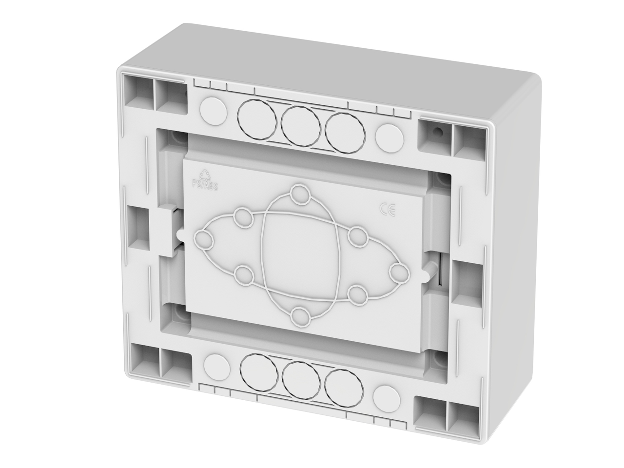 Щит навесной ECO BOX 1x8M, N/PE 2x 2x16+5x10mm2, дымчатая пласт. дверь, белый RAL9003, 198x228x96mm, IP40 - фото 5 - id-p177605209