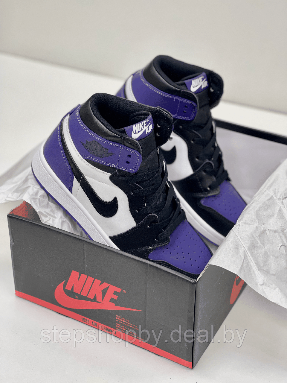 Кроссовки Nike Air Jordan 1 Retro High OG Court Purple - фото 2 - id-p177613136