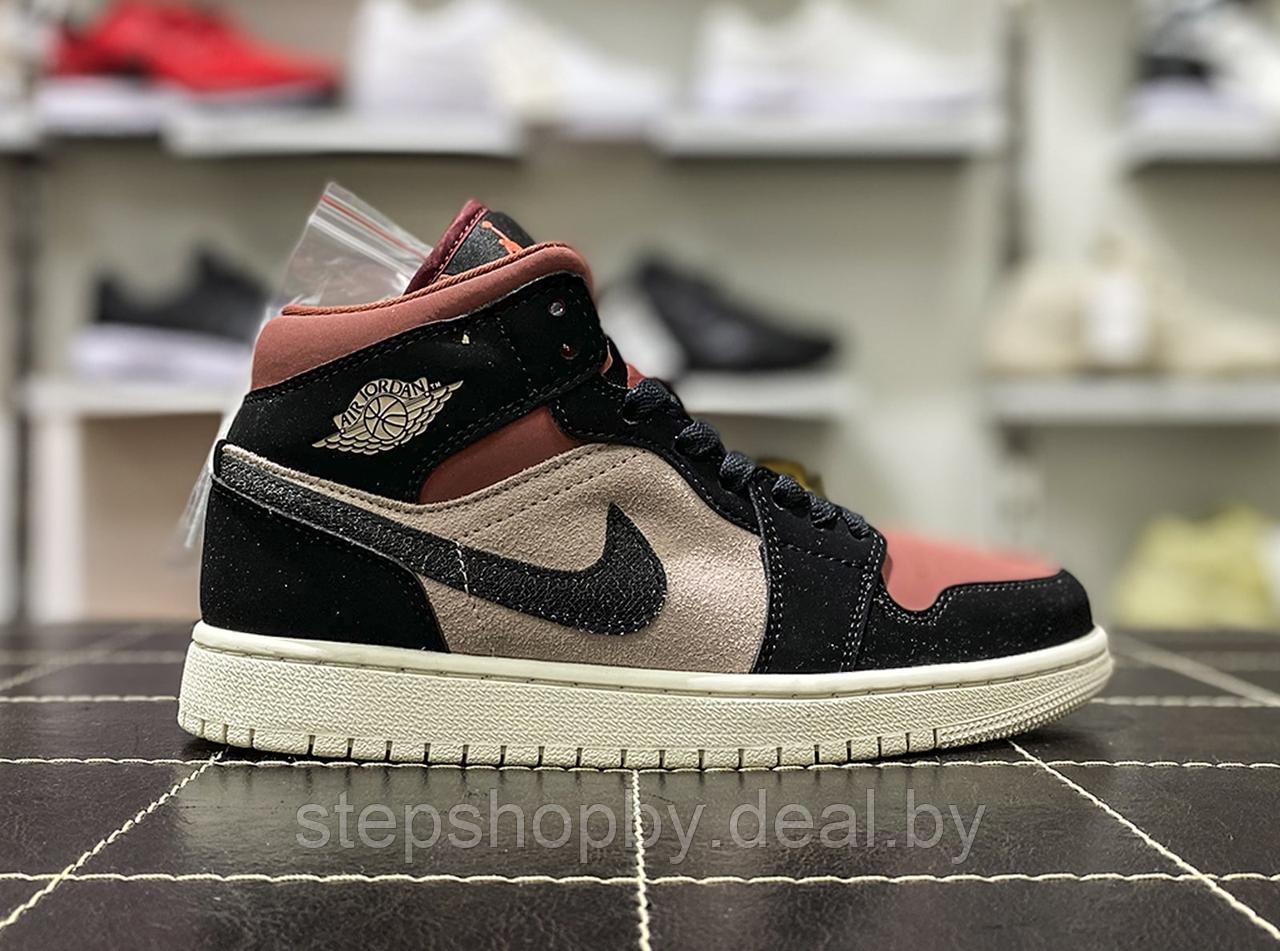 Кроссовки Nike Air Jordan 1 Mid Canyon Rust Particle Beige Black Sail размер 38 - фото 1 - id-p177620605