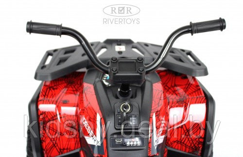 Детский электроквадроцикл RiverToys H999HH (красный Spider) полноприводный - фото 4 - id-p177649452