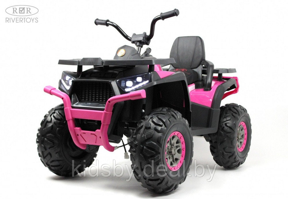 Детский электроквадроцикл RiverToys H999HH (розовый) полноприводный - фото 1 - id-p177649458