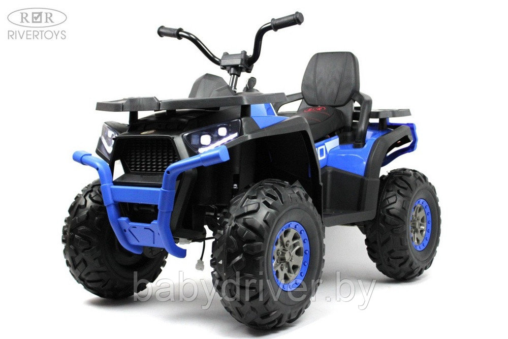Детский электроквадроцикл RiverToys H999HH (синий) полноприводный