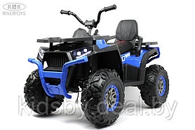 Детский электроквадроцикл RiverToys H999HH (синий) полноприводный