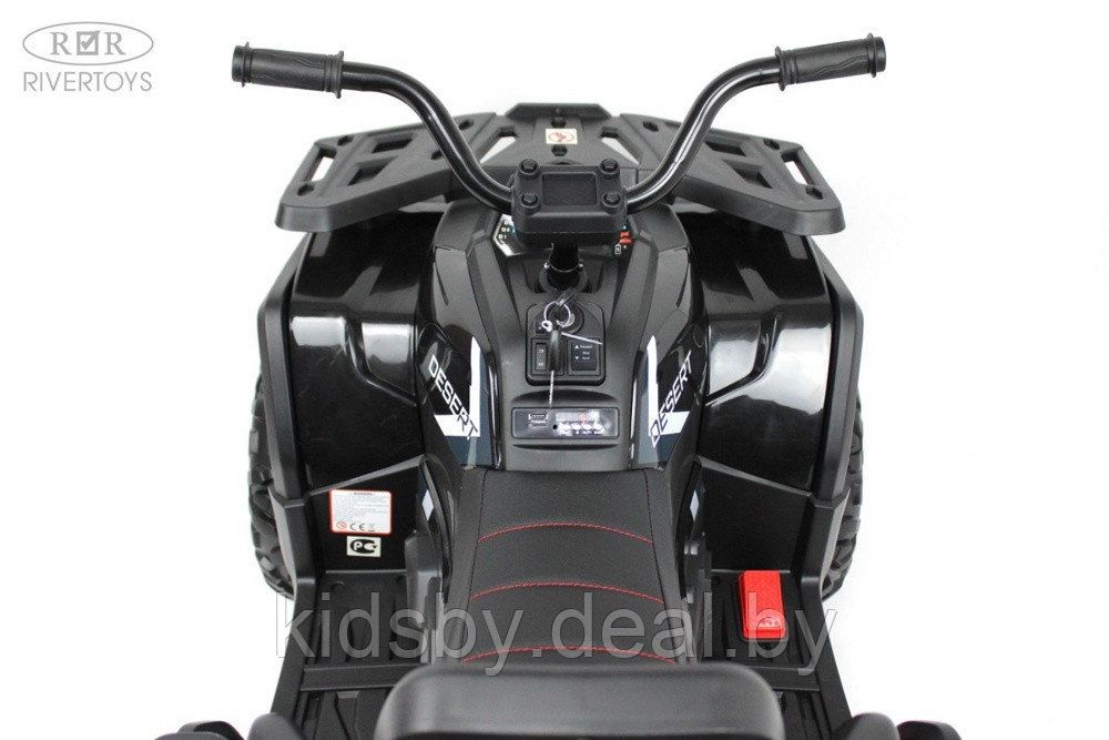 Детский электроквадроцикл RiverToys H999HH (черный) полноприводный - фото 3 - id-p177649460