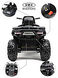 Детский электроквадроцикл RiverToys H999HH (черный) полноприводный, фото 5
