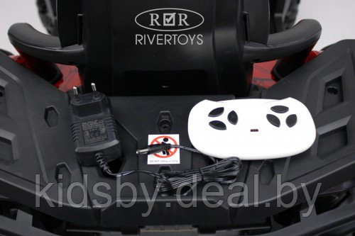 Детский электроквадроцикл RiverToys H999HH (черный) полноприводный - фото 6 - id-p177649460