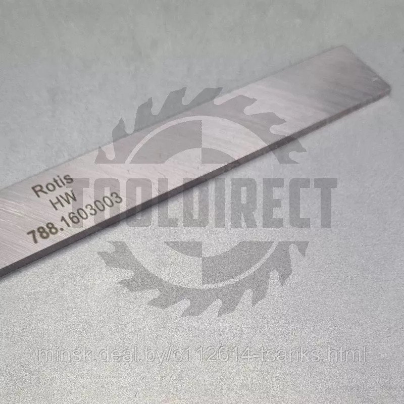 Нож строгальный фуговальный с HW напайкой 160x30x3 Rotis индустриальный (1 шт.) - фото 3 - id-p177650818