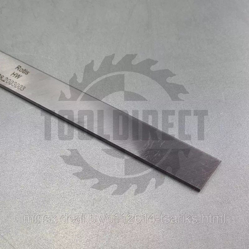 Нож строгальный фуговальный с HW напайкой 200x30x3 Rotis индустриальный (1 шт.) - фото 3 - id-p177650817