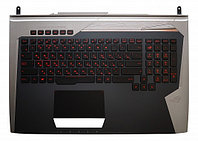 Клавиатура для ноутбука Asus ROG G752, G752VL, G752VS черная, с подсветкой, верхняя панель в сборе