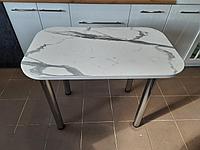Стол кухонный гранит белый 100х60 см