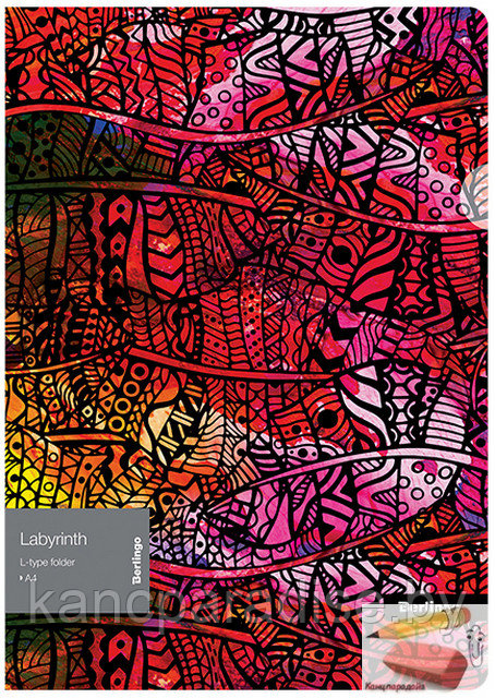 Папка-уголок Berlingo Labyrinth А4, 200 мкн., с рисунком